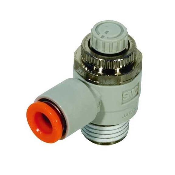 Smc Speed Control Valve,1/4in BSPT,Meter Out AS2201F-02-06S