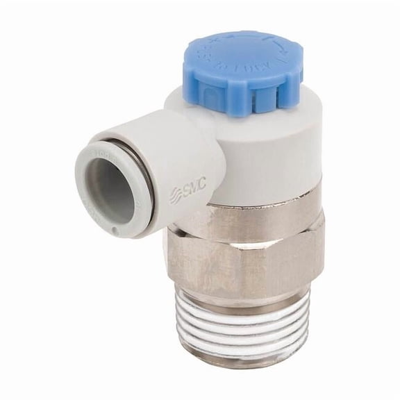 Smc Speed Control Valve,Elbow,1/2" AS4211F-04-10SA
