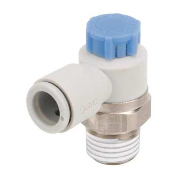 Smc Speed Control Valve, 1/4in NPT, Meter In AS2211F-N02-03SA