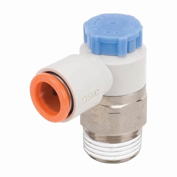Smc Speed Control Valve,Elbow,1/4" AS3211F-N02-07S