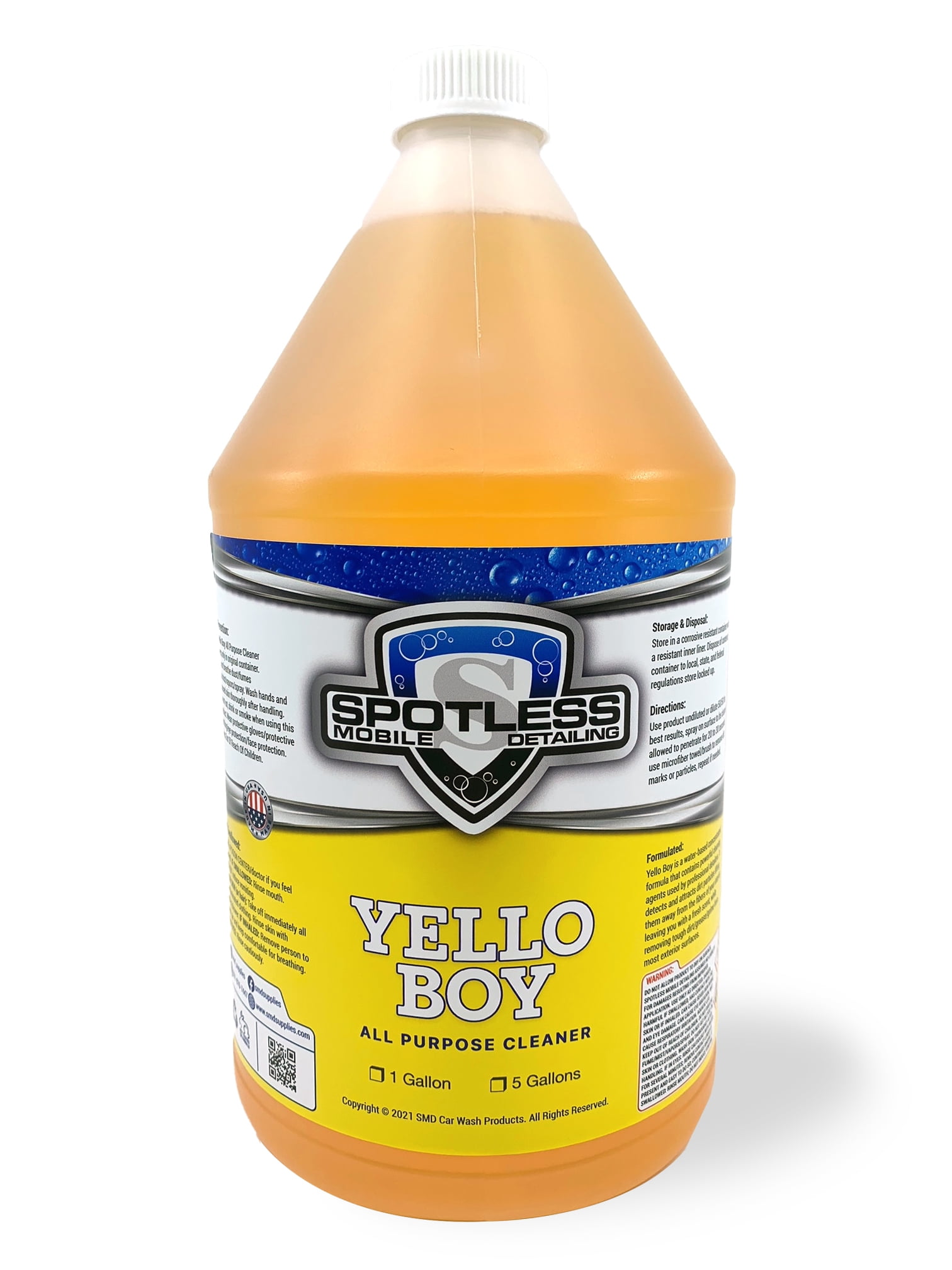 SMD Car Wash Products Yello Boy All Purpose Cleaner, Fresh Scent Concentrated Formula Contains Powerful Cleaning Agents That Detect Dirt Particles, 1