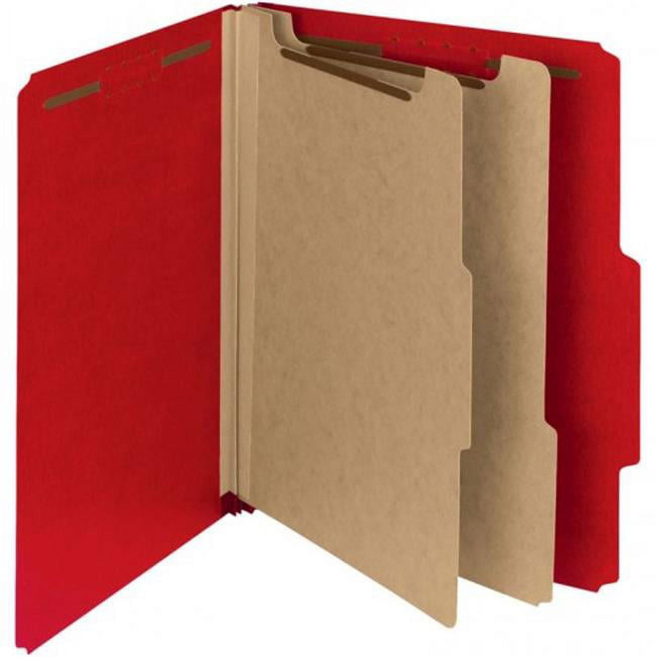 Smead 100 Recycled Pressboard Classification Folders, 2 Dividers