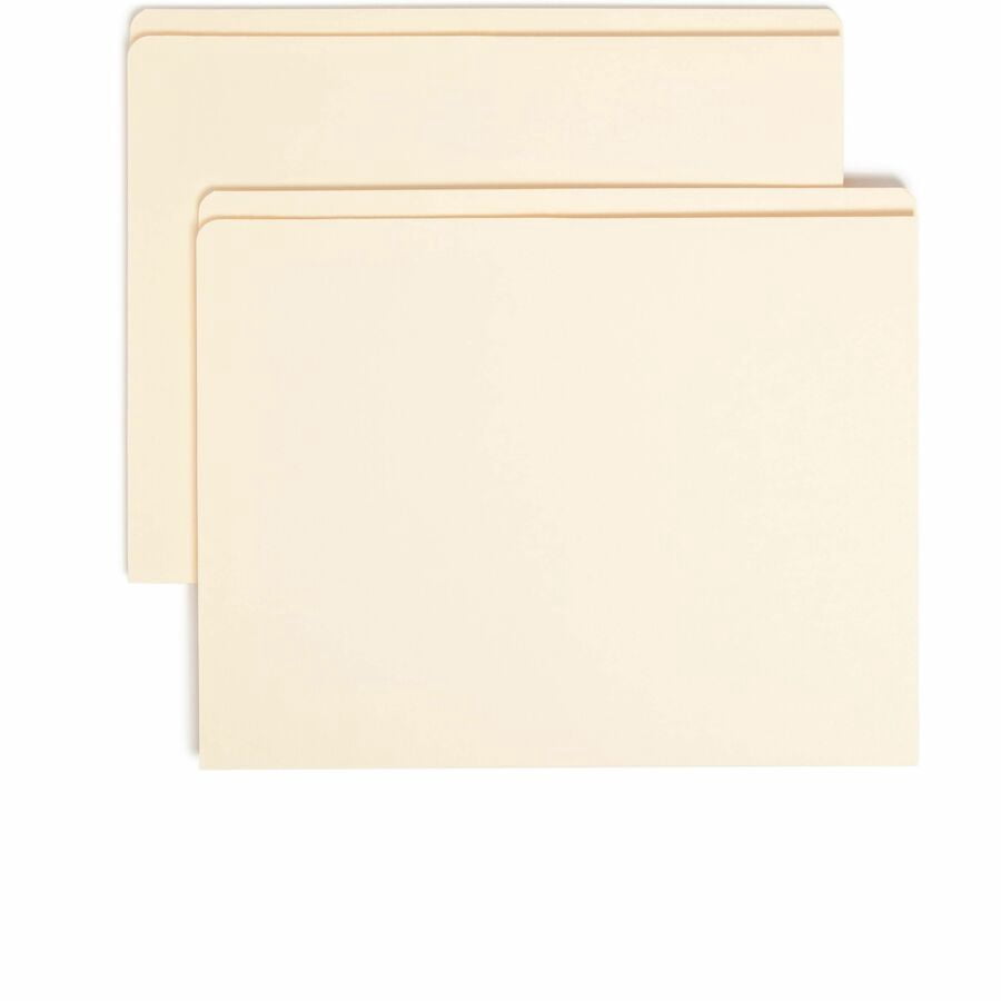 Smead 10315 File Folders with Media Pocket, Straight Top Tab, Letter, Manila, 50/Box