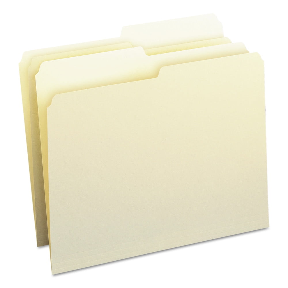 Smead 10320 File Folders, 1/2 Cut, OnePly Top Tab, Letter Manila