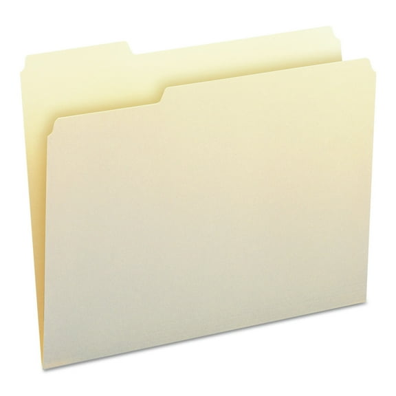 Smead 10331 Interior File Folders with 1/3-Cut Left Tabs - Letter, Manila (100/Box)