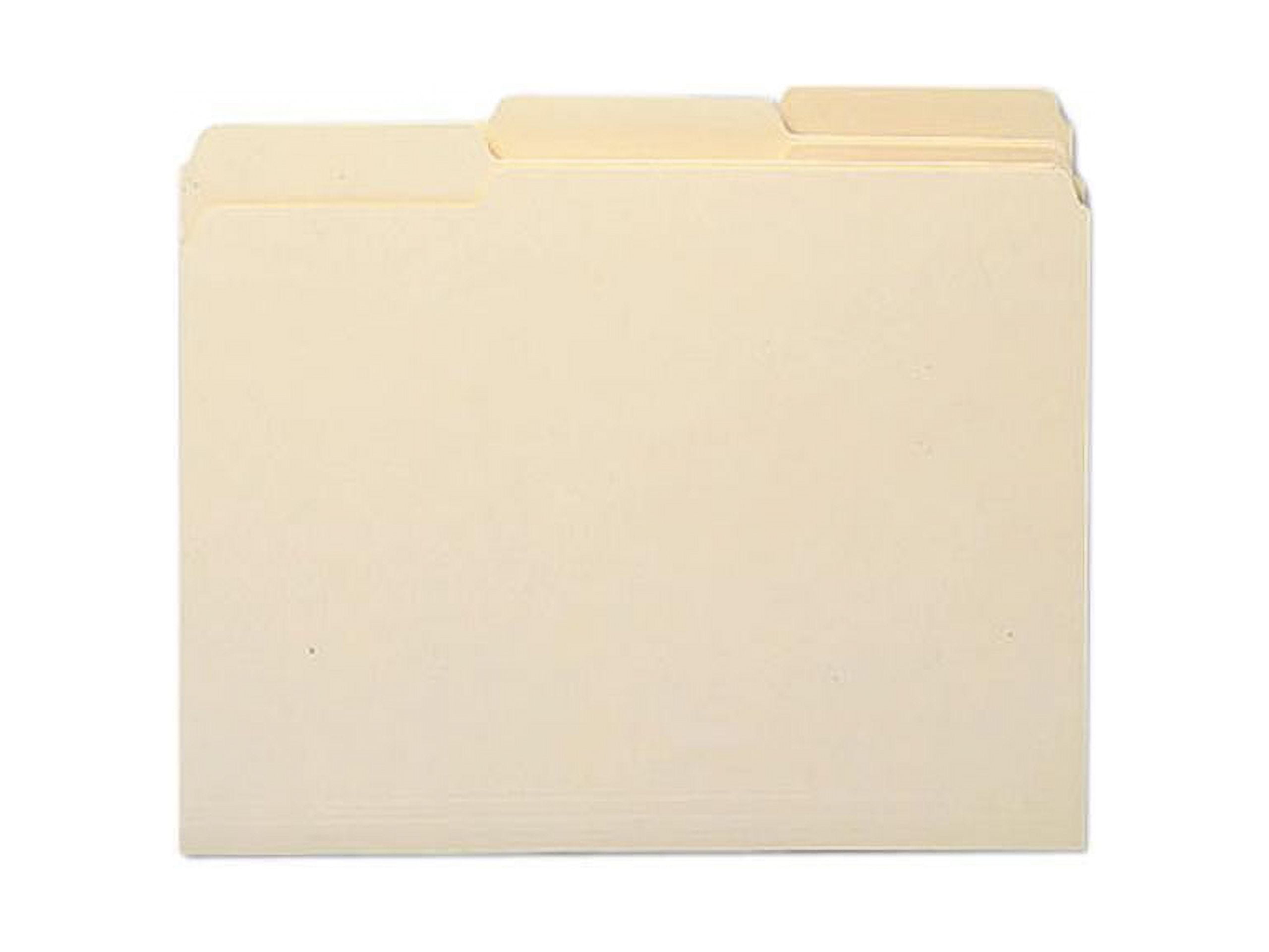 Smead 10338 Antimicrobial OnePly File Folders, 1/3 Cut Top Tab, Letter