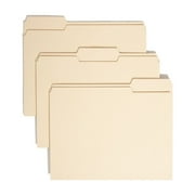Smead® Manila File Folders, Letter Size, 1/3 Cut, 100% Recycled, Box Of 100