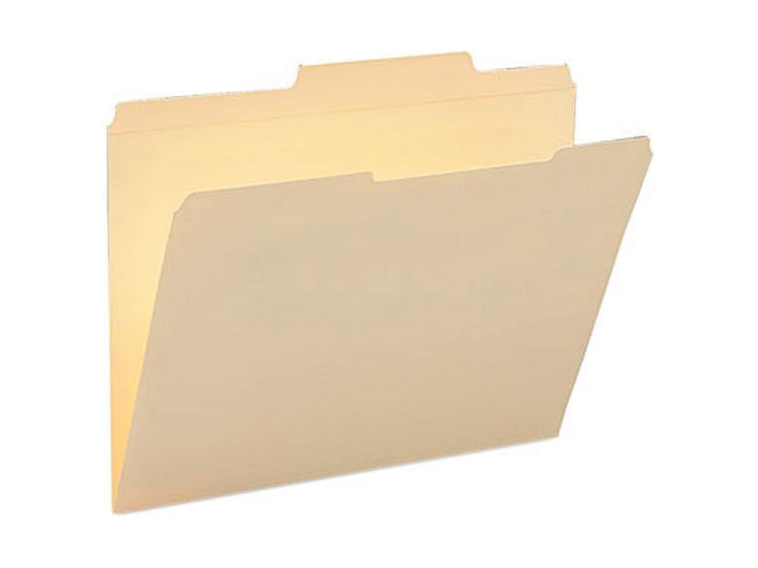 Smead 10376 Guide Height Folder, 2/5 Cut Right, Two-Ply Tab, Letter, Manila, 100/Box