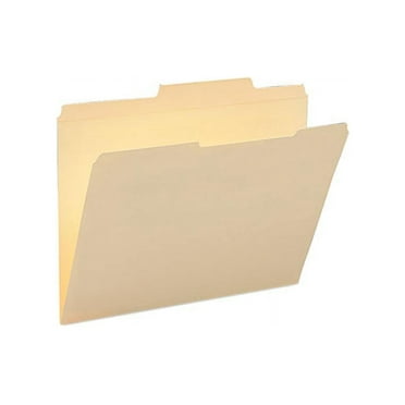 Smead 10376 Guide Height Folder, 2/5 Cut Right, Two-Ply Tab, Letter, Manila, 100/Box