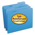 thumbnail image 1 of Smead 12034 File Folders, 1/3 Cut, Reinforced Top Tab, Letter, Blue, 100/Box, 1 of 1