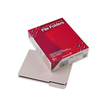 Smead 12334 File Folders, 1/3 Cut, Reinforced Top Tab, Letter, Gray, 100/Box