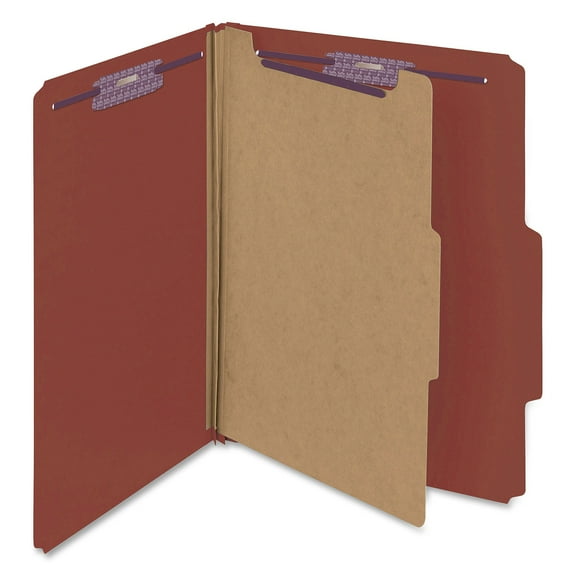 Smead Classification Folders, Pressboard With SafeSHIELD Fasteners, 1 Divider, 2" Expansion, Letter Size, 100% Recycle