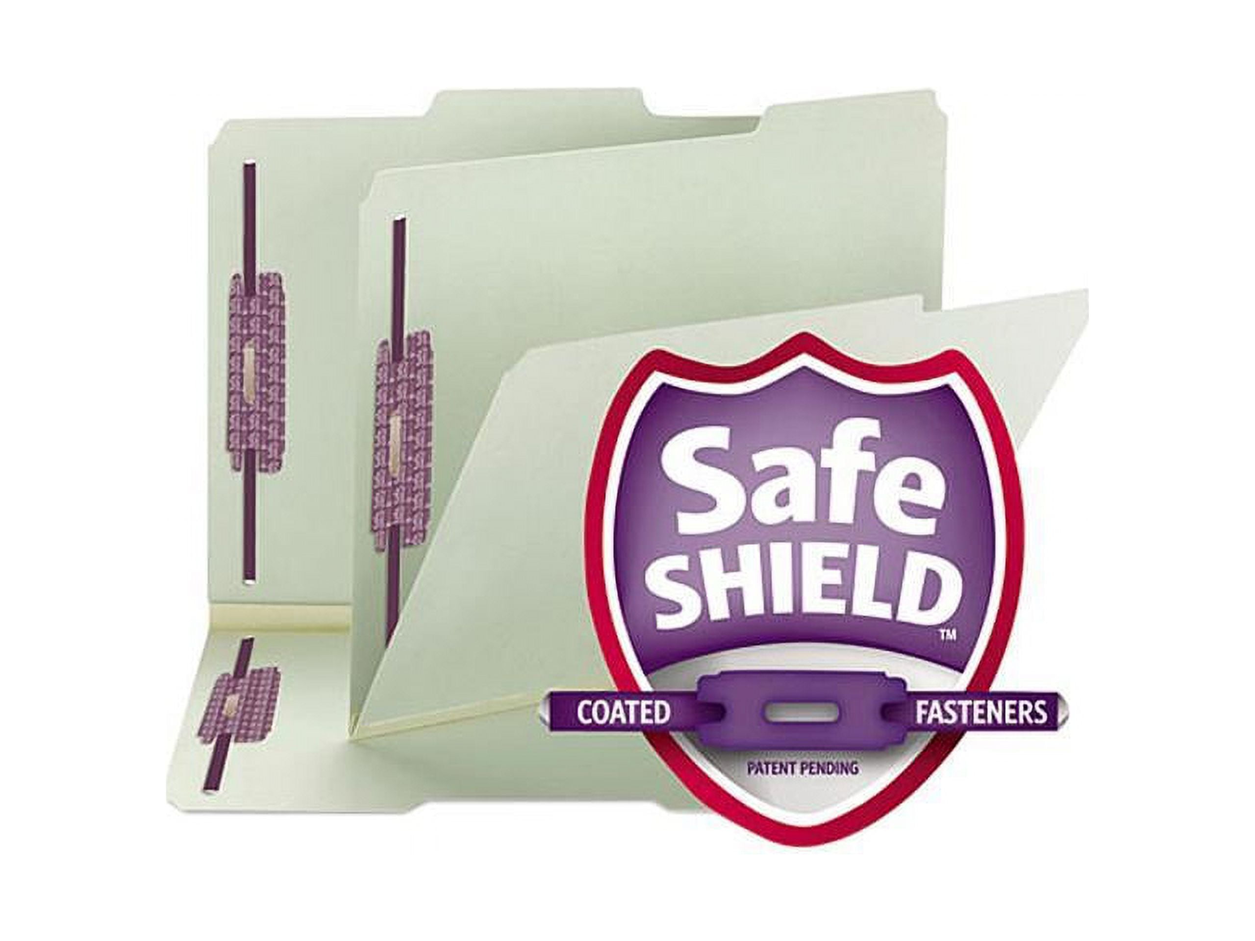 Smead 14931 One Inch Expansion Fastener Folder, 1/3 Top Tab, Letter, Gray Green, 25/Box