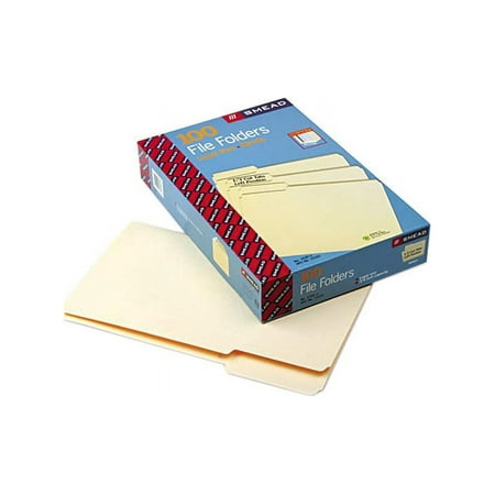 Smead, SMD15331, File Folders with Single-Ply Tab, 100 / Box, Manila