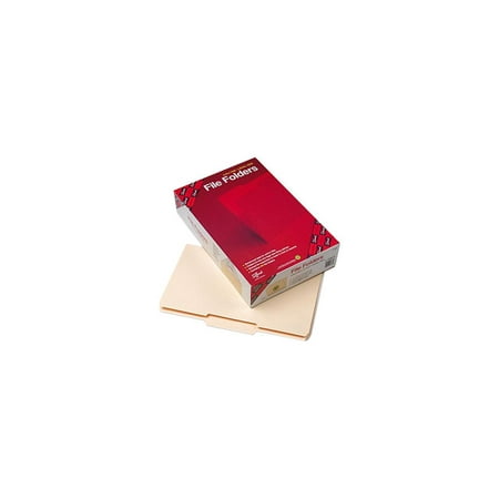 Smead 15336 File Folder, 1/3 Cut Second Position, Reinforced Top Tab, Legal, Manila, 100/Box