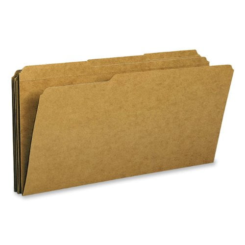 Smead 15734 Kraft File Folders, 1/3 Cut, Reinforced Top Tab, Legal, Brown, 100/Box