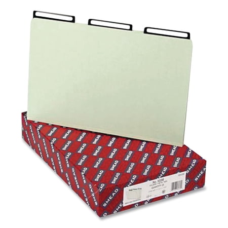Smead Recycled Pressboard File Folders 1/3-Cut Legal Gray-Green 25/Bx 18430
