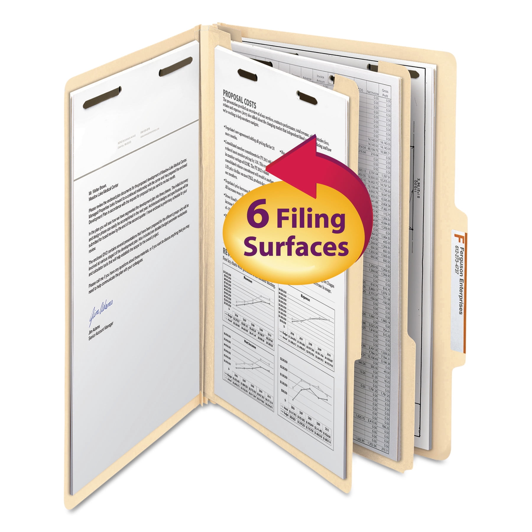 Smead Manila Classification Folders with 2/5 Right Tab, Legal, Six ...