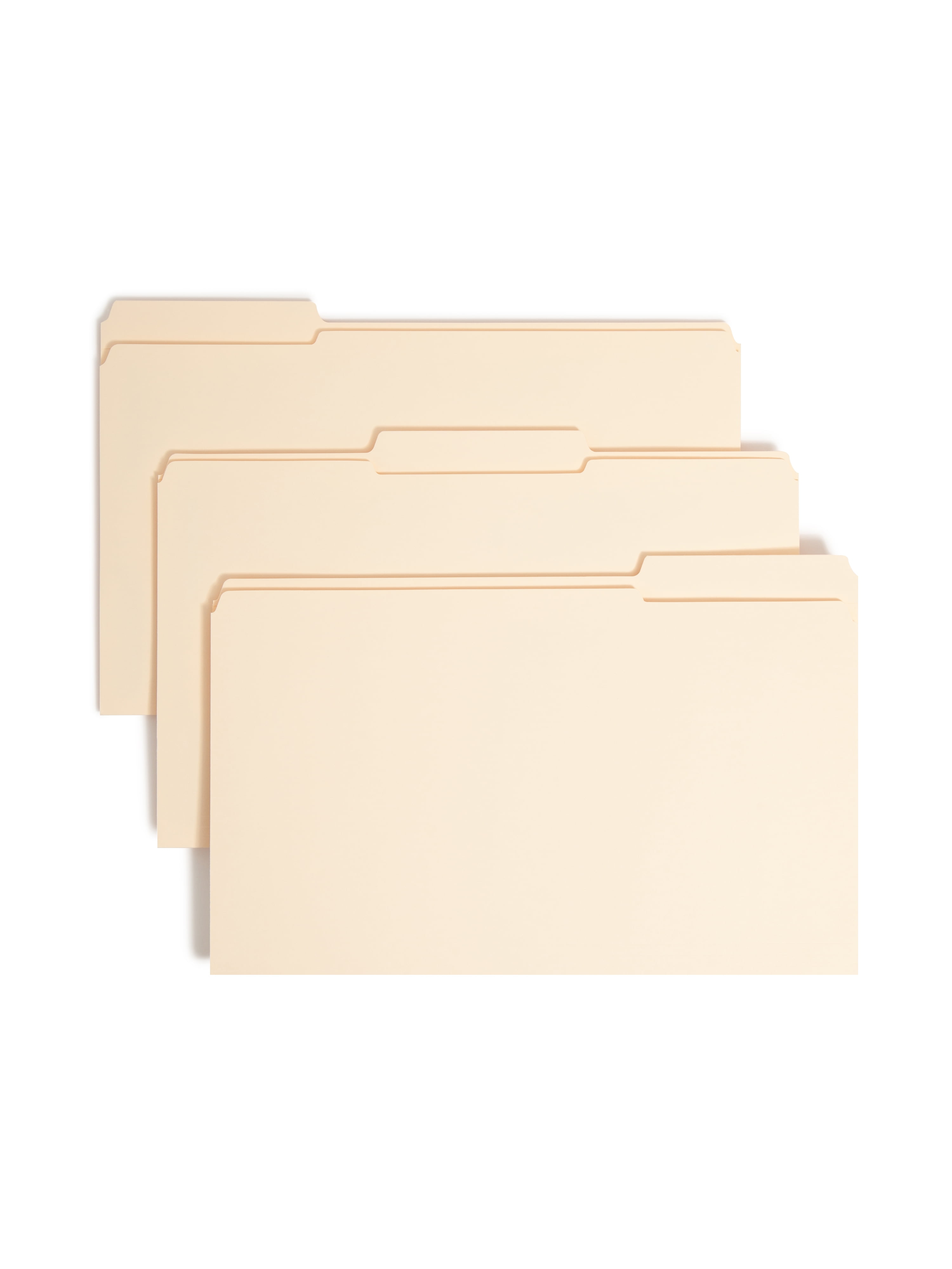 Smead Manila Reinforced Tab Fastener Folders, Legal Size, 1/3 Cut, Pack Of 50