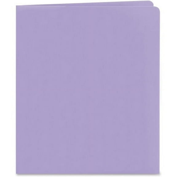 Smead 2-Pocket Folders 1/2" Folder Capacity - Letter - 8 1/2" x 11" Sheet Size - 2 Pocket(s) - 11 pt. Folder Thickness - Leatherette - Lavender - 1.76 oz - Recycled - 25 / Box