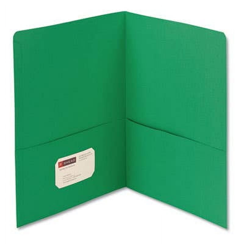 Smead Two-Pocket Heavyweight Folder, Letter Size, Green, 25 per Box (87855)