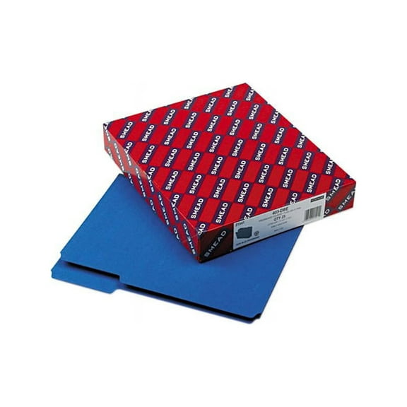 Smead 21541 Recycled Folders, One Inch Expansion, 1/3 Top Tab, Letter, Dark Blue, 25/Box