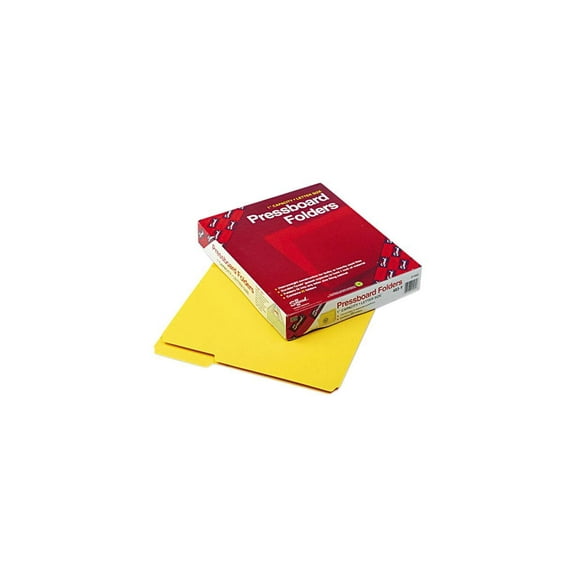 Smead 21562 Recycled Folders, One Inch Expansion, 1/3 Top Tab, Letter, Yellow, 25/Box