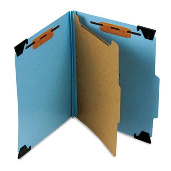 Smead 4-Section Hanging Classification Folder- Pressboard/Kraft- Letter- Blue
