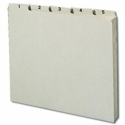 Smead 50369 Recycled Top Tab File Guides, Daily, 1/5 Tab, Pressboard, Letter, 31/Set