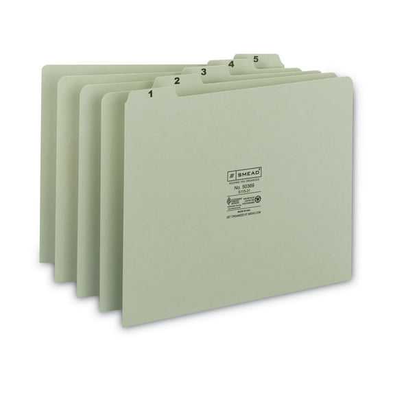Smead Recycled Top Tab File Guides Daily 1/5 Tab Pressboard Letter 31/Set 50369