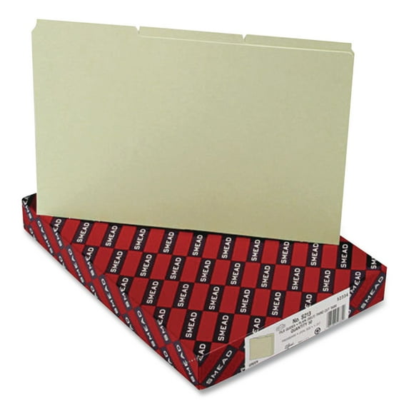 Smead Recycled Tab File Guides Blank 1/3 Tab Pressboard Legal 50/Box 52334