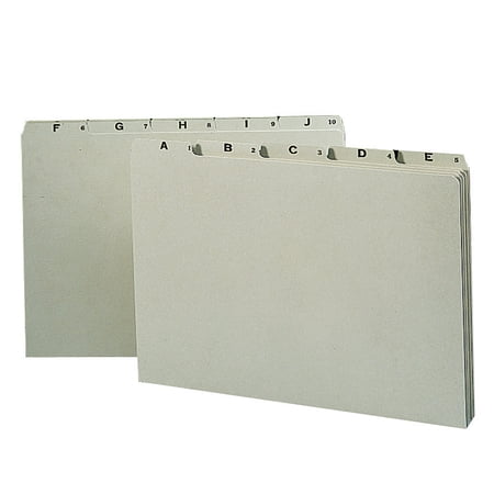 Smead® Preprinted Pressboard A-Z File Guide, Legal Size, 100% Recycled, Green