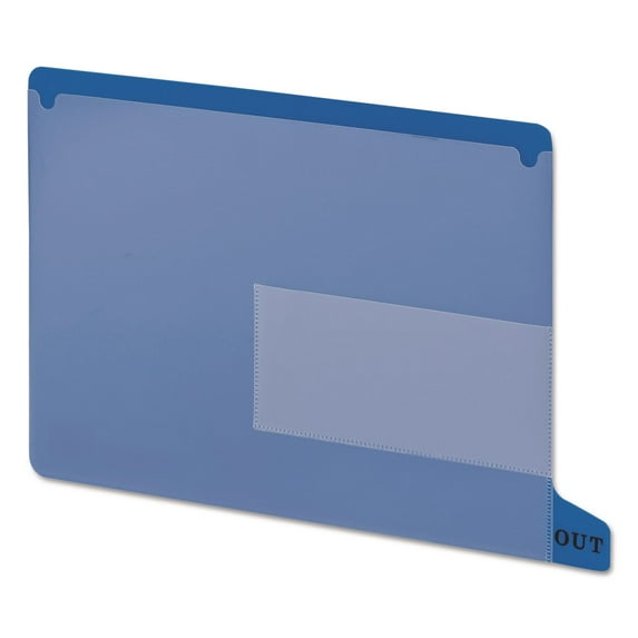 Smead Colored Poly Out Guides Pockets 1/3-Cut End Tab Out Blue 25/Box 61951