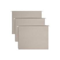 Smead 64063 Hanging File Folders, 1/5 Tab, 11 Point Stock, Letter, Gray, 25/Box