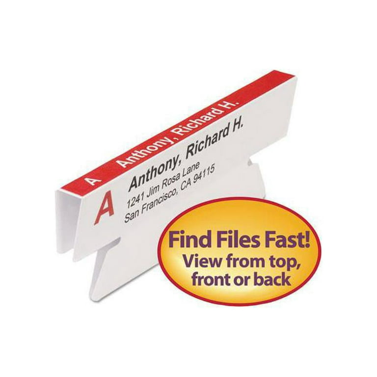 Viewables Hanging Folder Tabs and Labels, Quick-Fold Tabs with Labels, 1/3-Cut, White, 3.5 Viewables Hanging Folder Tabs and Labels, Quick-Fold Tabs with Labels, 1/3-Cut, White, 3.5