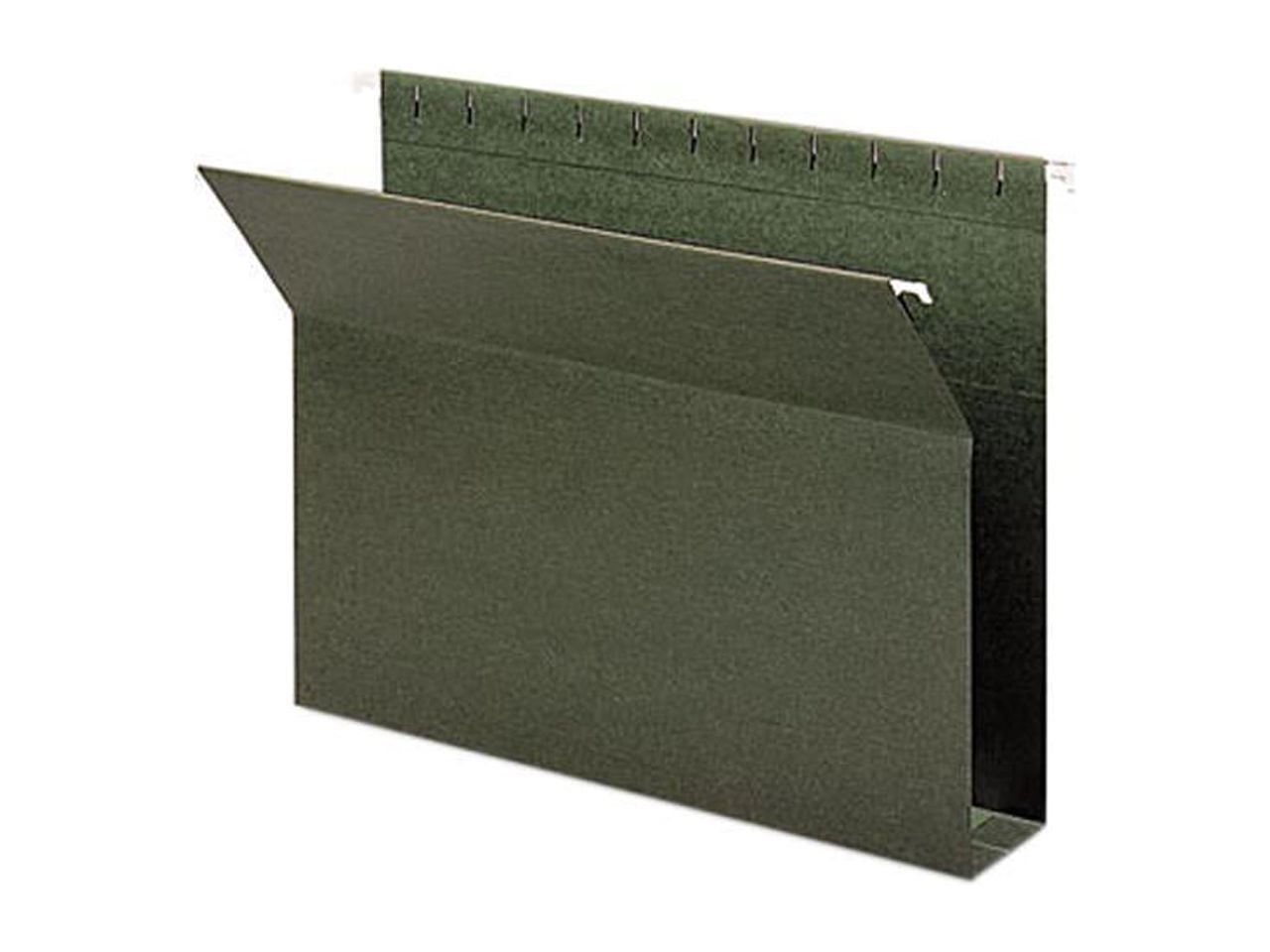 Smead Box Bottom Hanging File Folders 2" Letter Size Standard Green 25/Box 65090
