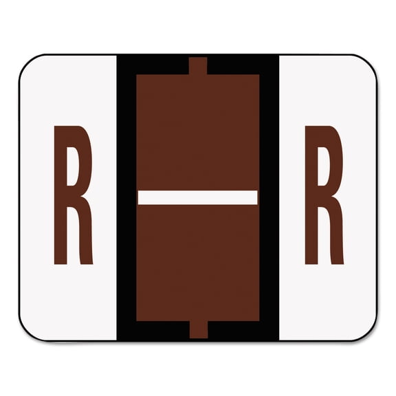 Smead, SMD67088, BCCR Bar-Style Color-Coded Labels, 500 / Roll, Brown