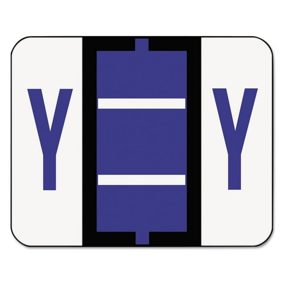 Smead A-Z Color-Coded Bar-Style End Tab Labels Letter Y Violet 500/Roll 67095