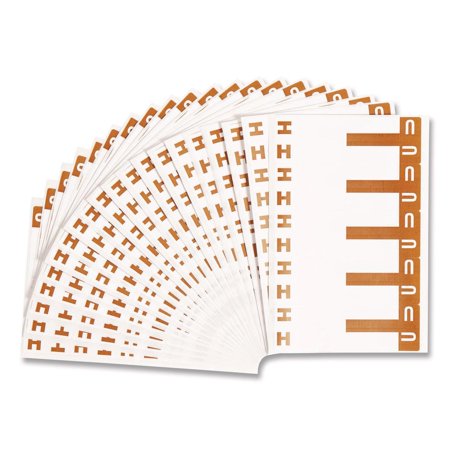 Smead Alpha-Z Color-Coded First Letter Name Labels H & U Dark Brown 100/Pack 67159