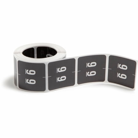 Smead, SMD67429, DCC Color-Coded Numeric Labels, 250 / Roll, Black