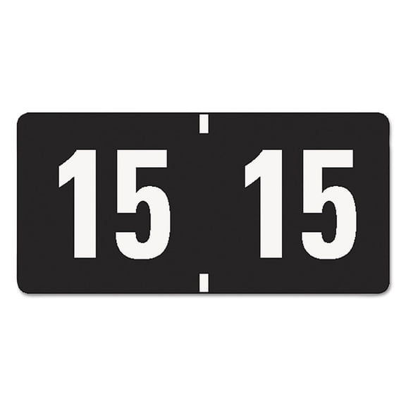 Smead 68315 0.75 in. x 1.5 in. "20" Yearly End Tab File Folder Labels - Black (500/Roll)