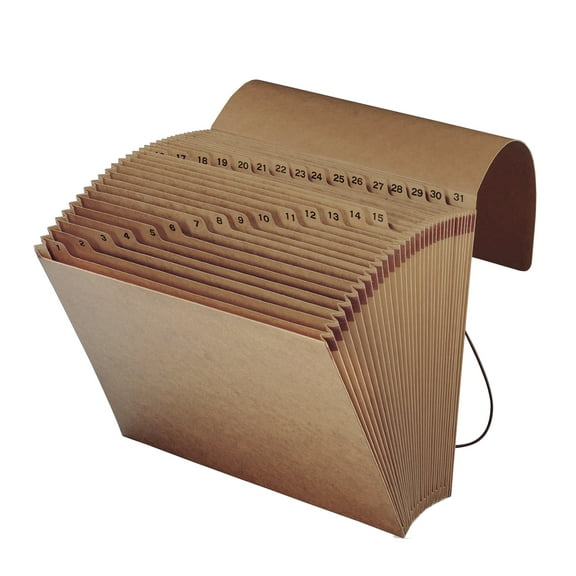 Smead 70168 1-31 Indexed Expanding Files, 31 Pockets, Kraft, Letter, Brown