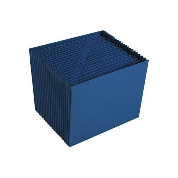 Smead 70720 Heavy-Duty A-Z Open Top Expanding Files, 21 Pockets, Letter, Navy Blue