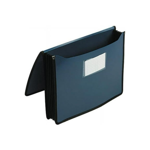 Smead 71503 Premium 5 1/4 Inch Expansion Wallets, Poly, Letter, Navy Blue