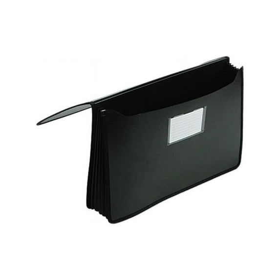 Smead 71510 Premium 5 1/4 Inch Expansion Wallets, Poly, Legal, Black