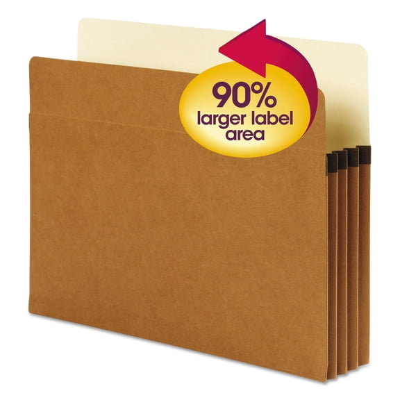 Smead, SMD73230, SuperTab File Pockets, 25 / Box, Redrope