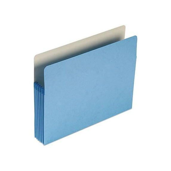 Smead 73235 5 1/4 Inch Expansion Colored File Pocket, Straight Tab, Letter, Blue, 10/Box