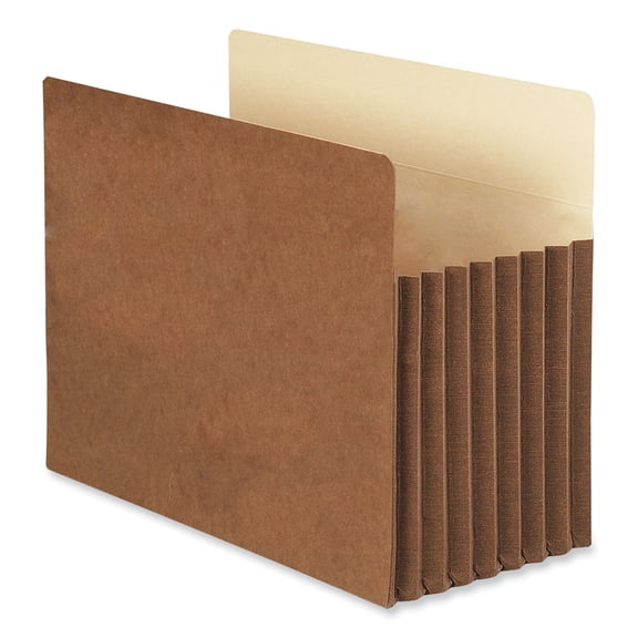 Smead 73395 7 in. Expansion Redrope Tuff Pocket Drop-Front File Pockets with Fully Lined Gussets - Letter, Redrope (5/Box)