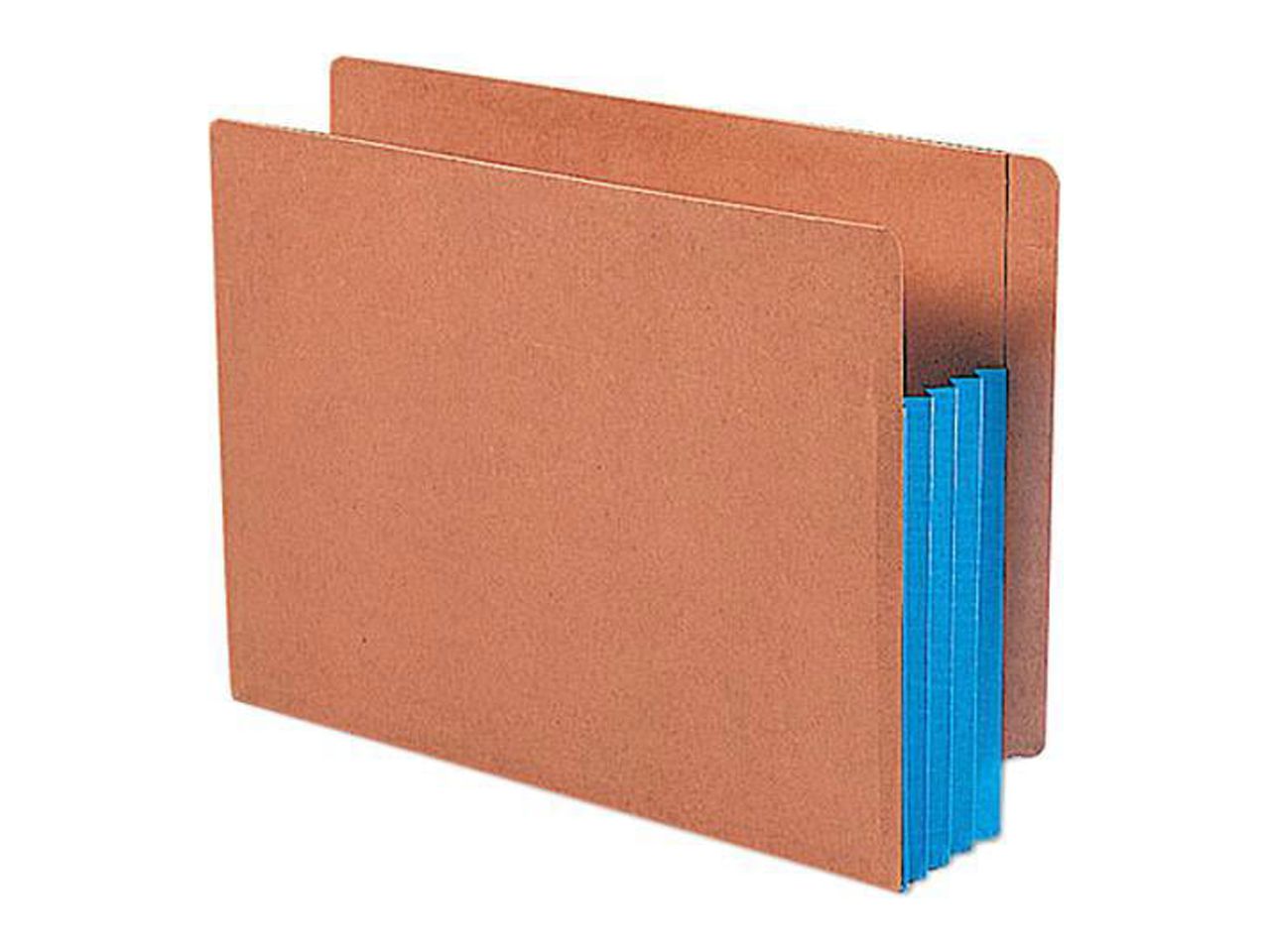Smead 73679 3 1/2 Inch Expansion File Pockets, Straight Tab, Letter, Blue/Redrope, 10/Box