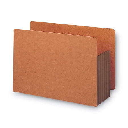Smead 73691 5-1/4 in. Straight Tab Expansion File Pockets - Letter, Brown (10/Box)
